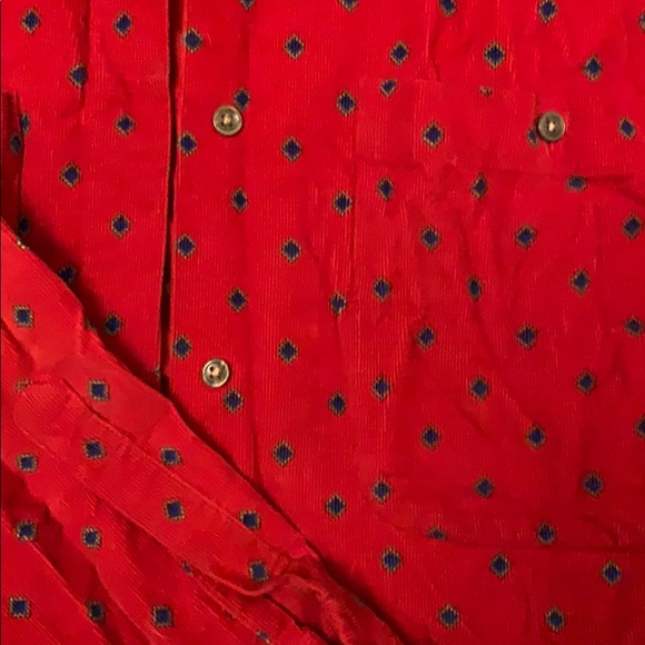 Vintage Gap red with diamond pattern button up - Picture 3 of 3